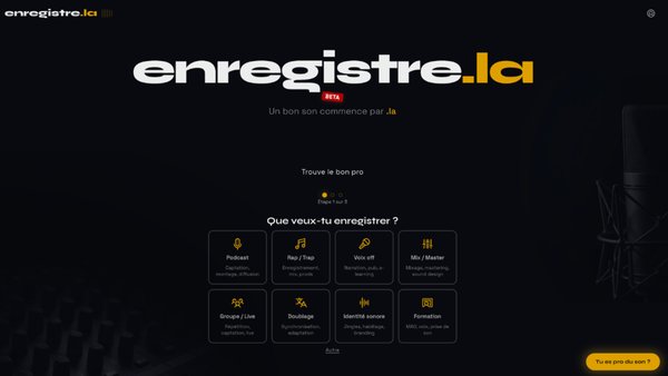 Enregistre.la vous aide à trouver le pro du son pour votre projet